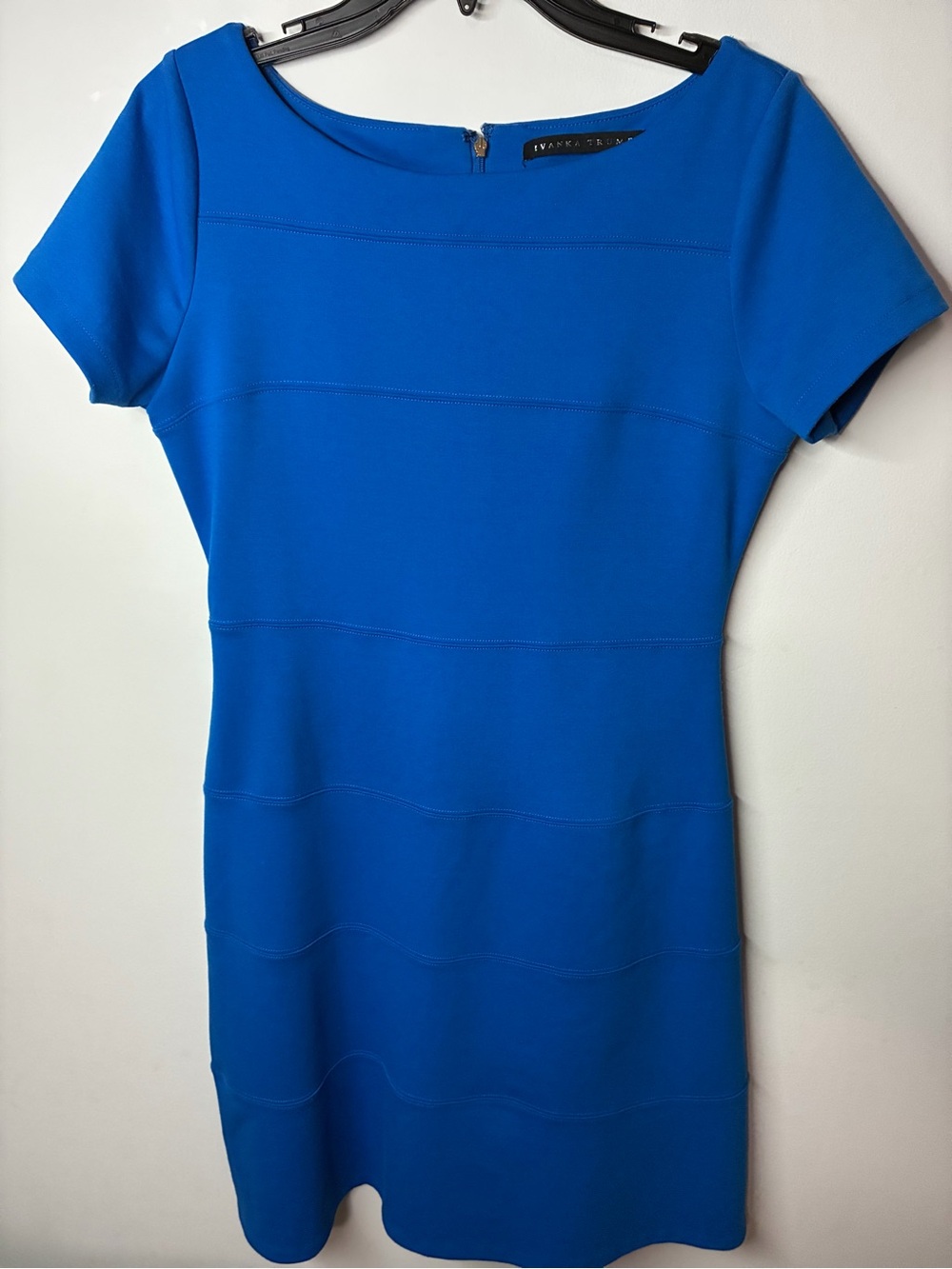 Ivanka Trump Cobalt Blue Short Sleeve Sheath Tunic